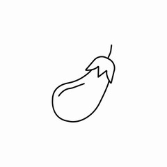 eggplant vegetable icon sign vector