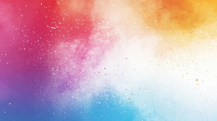 Obraz premium A vibrant, multicolored abstract background with speckled particles.