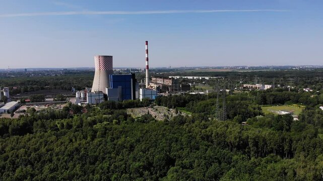 Power Plant in Łagisza, aerial shot