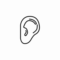hearing health examination ear icon sign vector