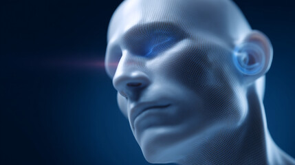 Fototapeta premium 3D rendering of a head.
