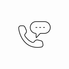 phone call with speech bubble hat communication icon sign vector