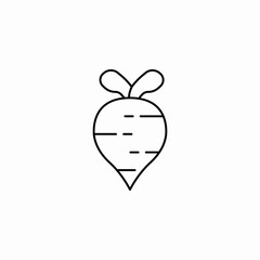 radish root vegetable icon sign vector