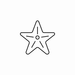 starfish sea creature icon sign vector