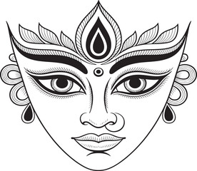 Obraz premium Intricate Traditional Indian Mask Design With Ornate Details