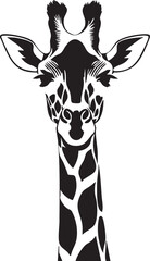 Obraz premium Elegant Black and White Giraffe Silhouette