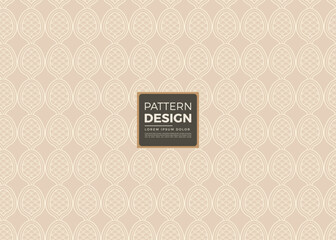 Elegant Beige and Cream Seamless Pattern Design with Pinecone Motifs