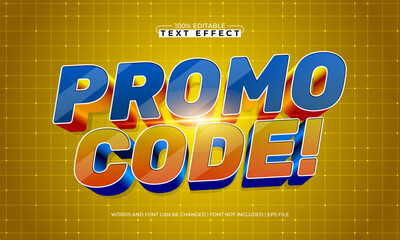 promo code editable text effect with a discount and promo text style