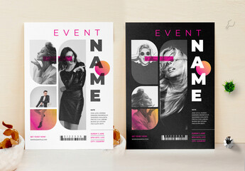 Clean Event Poster Design, Party or Fashion Event Promotion