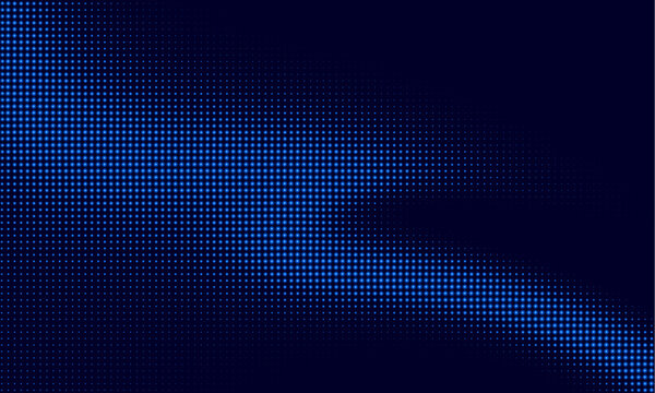 Dot blue pattern screen led light gradient texture background. Abstract technology big data digital background. 3d vector illustration