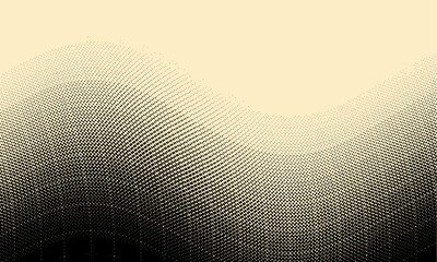 Vector halftone gradient. Big wave abstract background