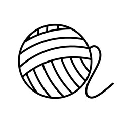 vector illustration of spun thread on a white background