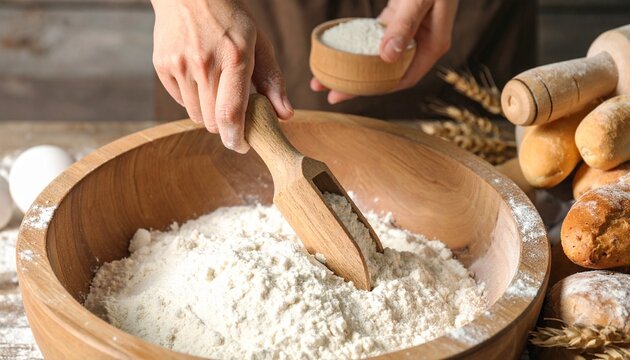 woman hands kneading dough