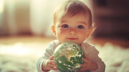Baby globe image