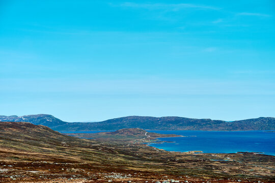 Vinstre Lake from the Valdresflye Scenic Route, Norway, crossing the Jotunheimen Mountains, in June 2025.