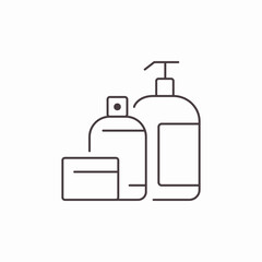 shampoo conditioner bottles icon sign vector