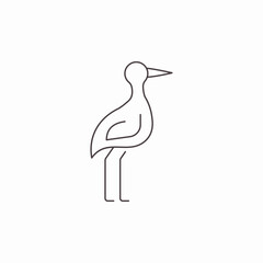 stork bird icon sign vector