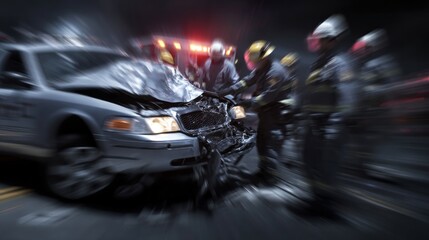 Damaged car accident