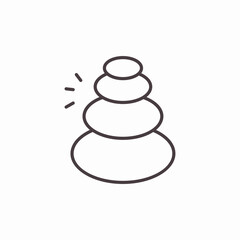 zen stone stack icon sign vector