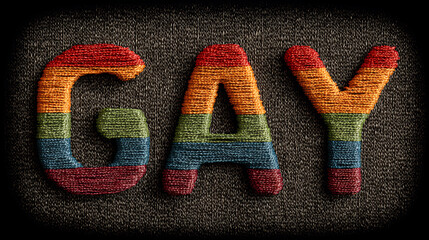 pride lgbt rainbow text gay word typography graffiti texture gradient colorful inclusive