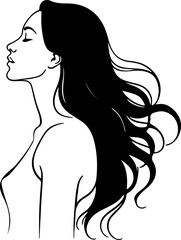 woman with long hair