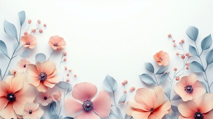 Lantern flower wreaths Hand holding delicate hand drawn flowers in a soft floral spring design