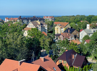 Aerial view on Zelenogradsk town, Russia