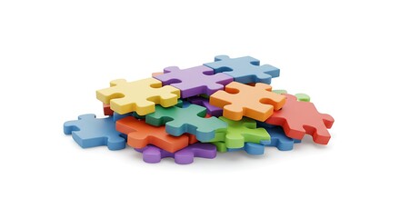 Rainbow Puzzle Pieces