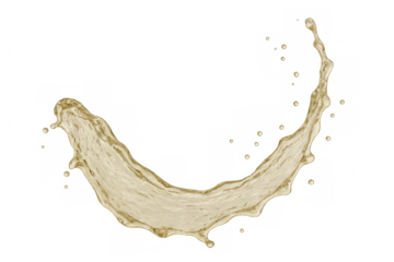 White wine splashing gracefully, creating an elegant circular shape against a transparent background, capturing the essence of celebration