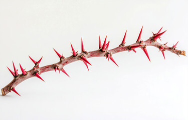 thorns on white background
