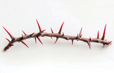 barbed wire isolated on white