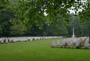Kiel, Germany - May 27, 2025: This war cemetery in Kiel contains 983 Commonwealth burials of the...