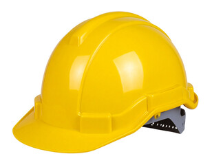 Fototapeta premium Yellow Hard Hat Protective Helmet Isolated on Transparent Background