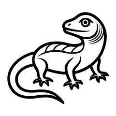 Lizard outline vector art