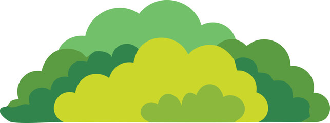green bushes on a white background