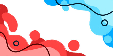 Sahpe wave paint brush multicolor frame illustration