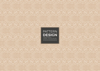 Elegant Beige Pattern Design with Intricate Floral and Geometric Motifs