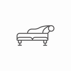chaise lounge icon sign vector