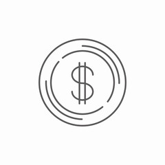 dollar penny money icon sign vector