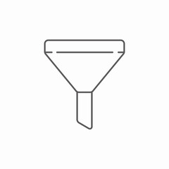 funnel filtering icon sign vector