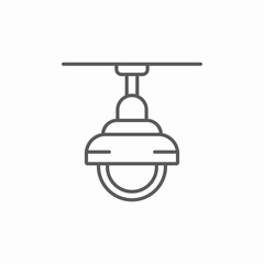 hanging lamp icon sign vector