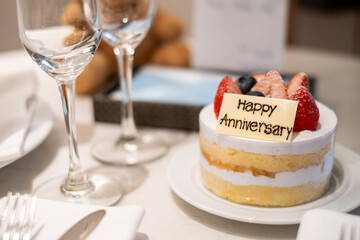 Elegant Anniversary Cake with Berries