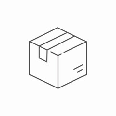parcel box icon sign vector