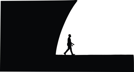 Fototapeta premium Juneteenth Transition Silhouette - From Darkness to Light