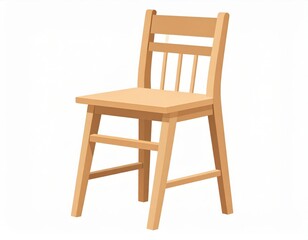 Simple Pixel Art Wooden Chair