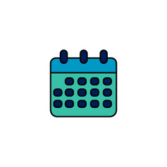 Calendar in the White Background