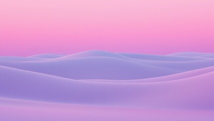 Naklejka premium Pastel Purple and Pink Abstract Landscape Soft Hills