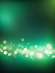 Modern green abstract background with glowing bokeh lights, soft gradient texture, smooth surface, elegant design elements, and festive decorative pattern | ai