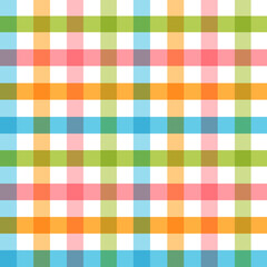 Seamless watercolor pattern with colorful plaid stripes. Hand-painted design in soft tones, perfect for fabrics, wrapping paper, and backgrounds with a cozy, rustic feel.