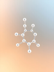 Asparagine, L-asparagine, Asn molecule. Asparagine (L-asparagine, Asn, N) amino acid molecule. Molecular model. 3D rendering